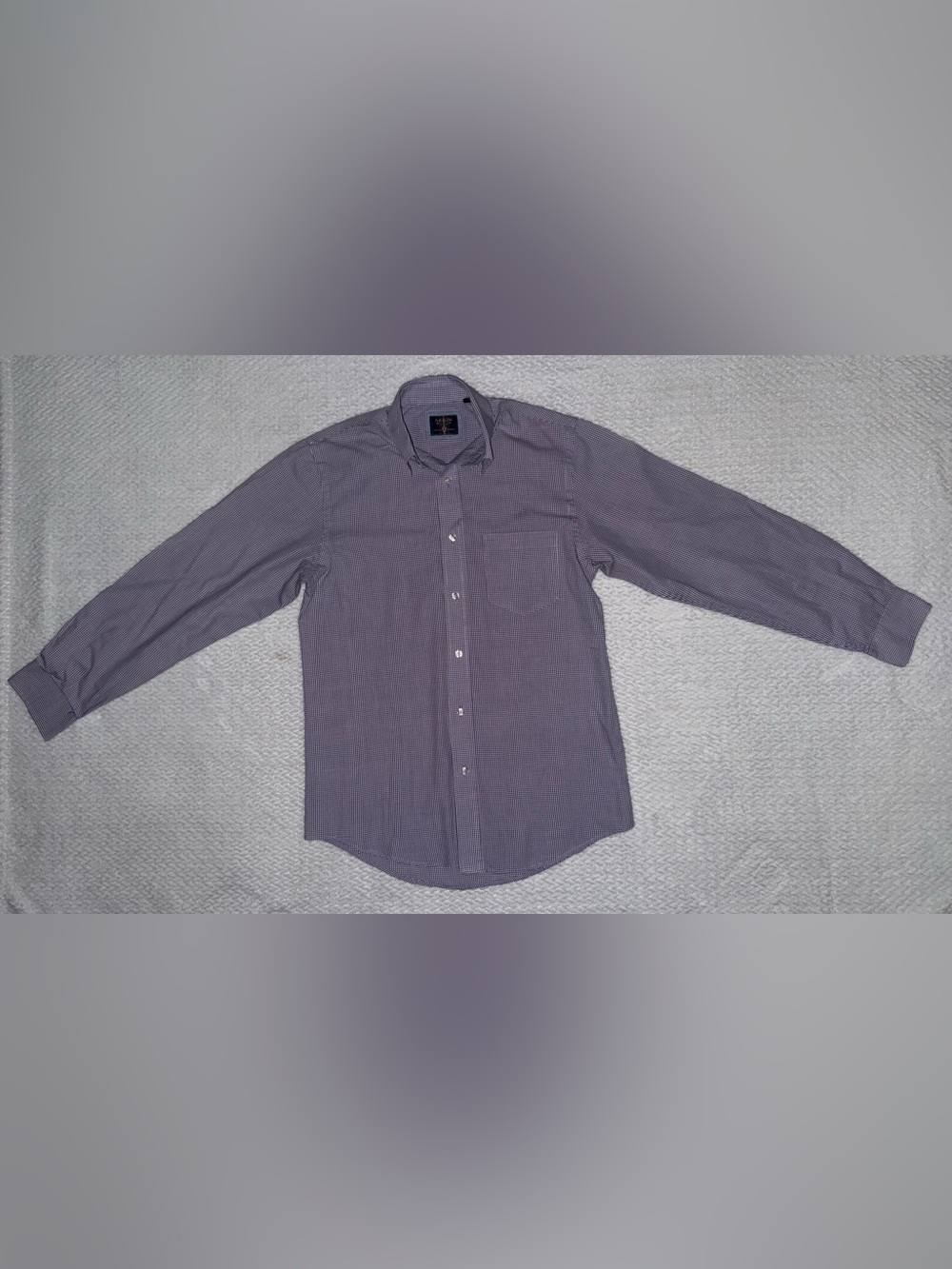 Arrow Men's Purple Micro-Check Dress Shirt